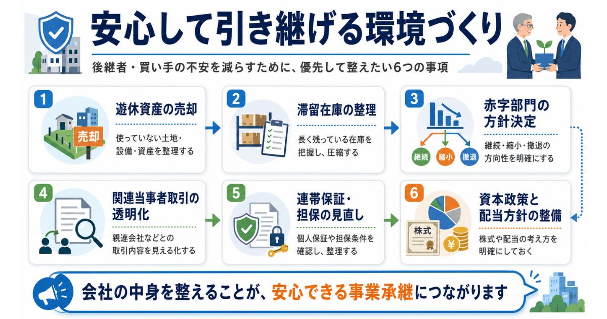 財務状況の改善と資産整理のイメージ画像